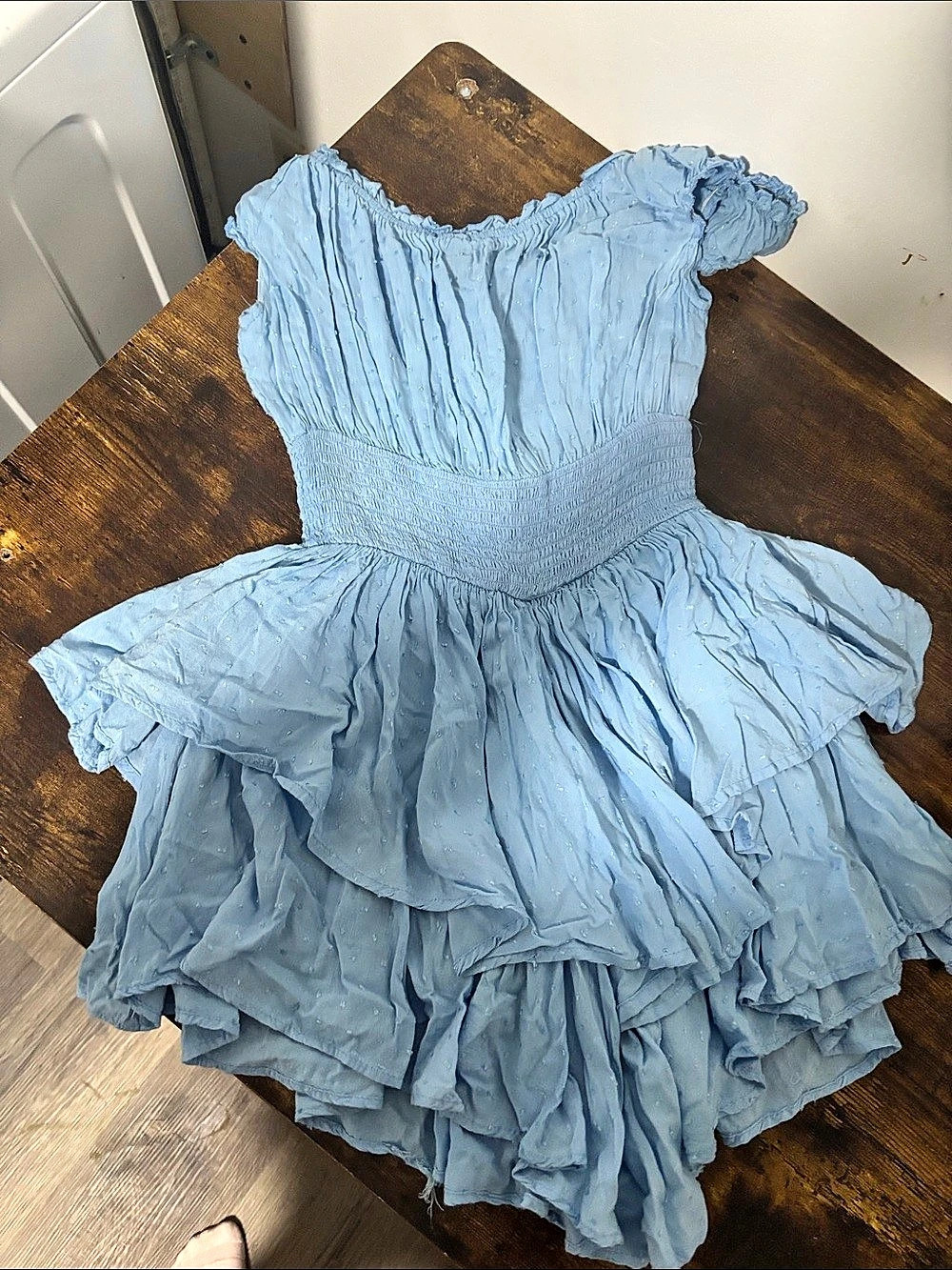 Rue 21 Mini Smocked Dress in Blue Size Small